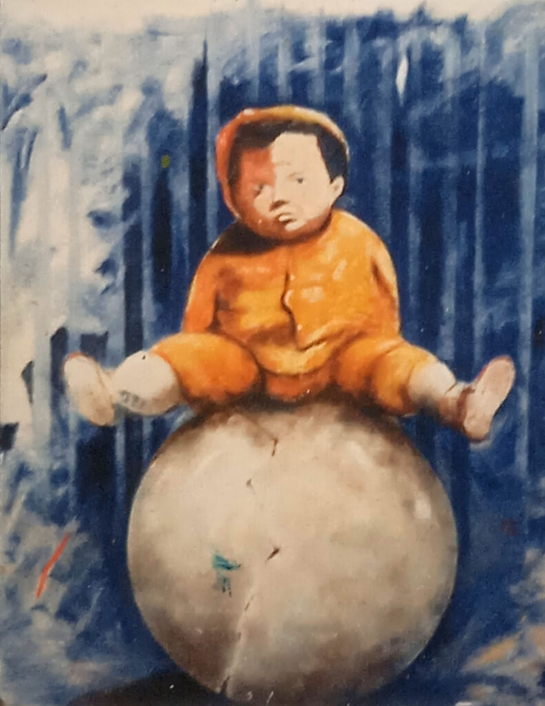 immagine per Equilibrio - olio su tela 80x100cm, 1985-1990. Roberto Meta