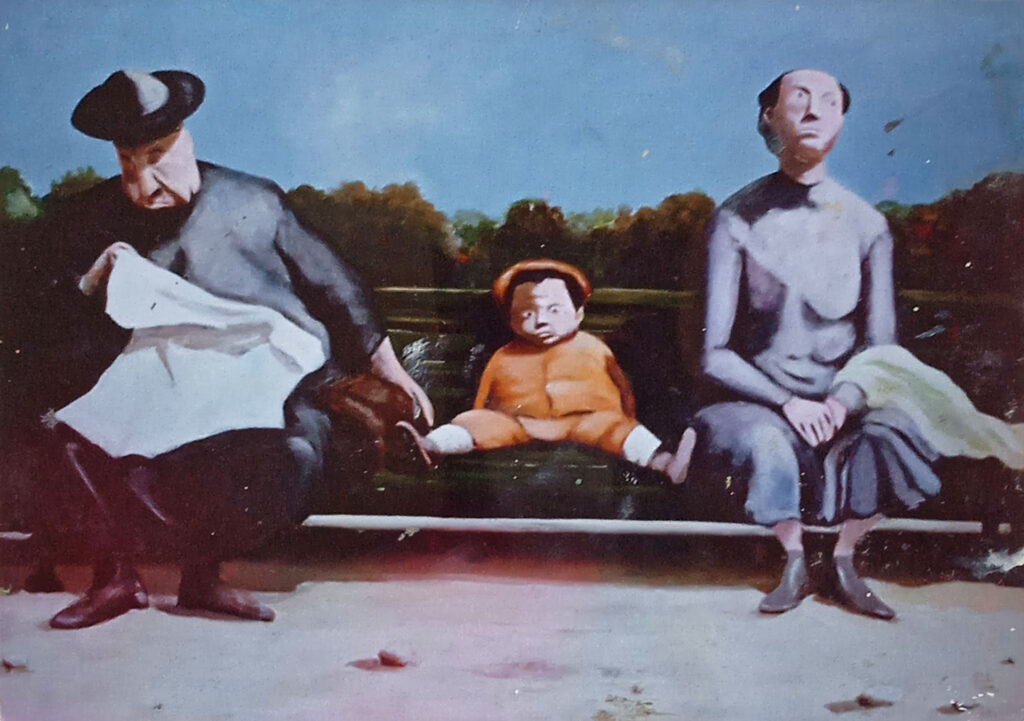 immagine per La borsa - olio su tela, 1985-1990 . Roberto Meta