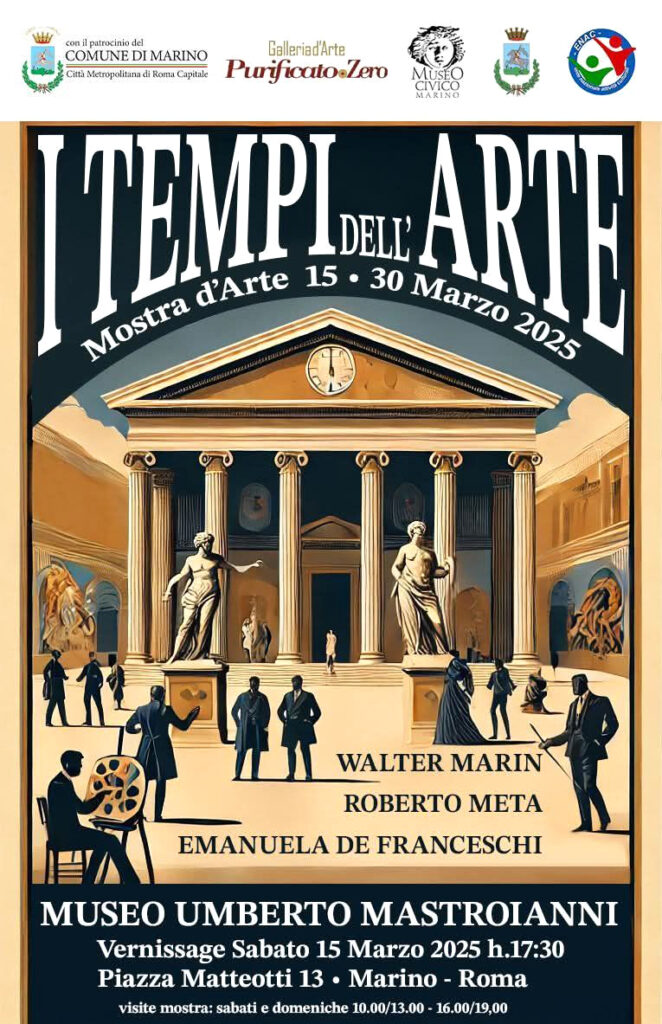 immagine per Locandina. Roberto Meta. I tempi dell'Arte. Museo Umberto Mastroianni, Marino